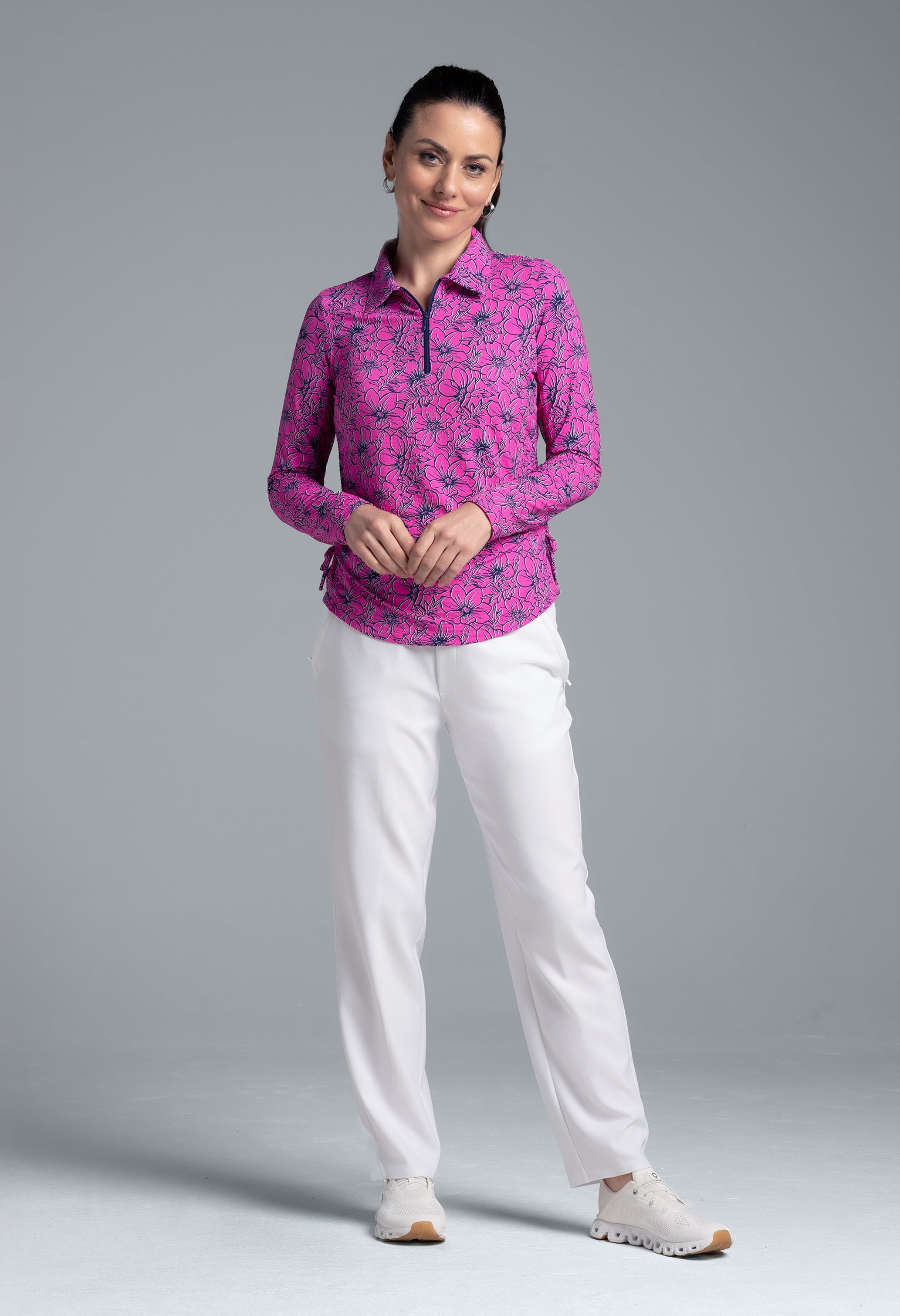 Diana Print Adjustable Length Long Sleeve Polo ¨C 48930