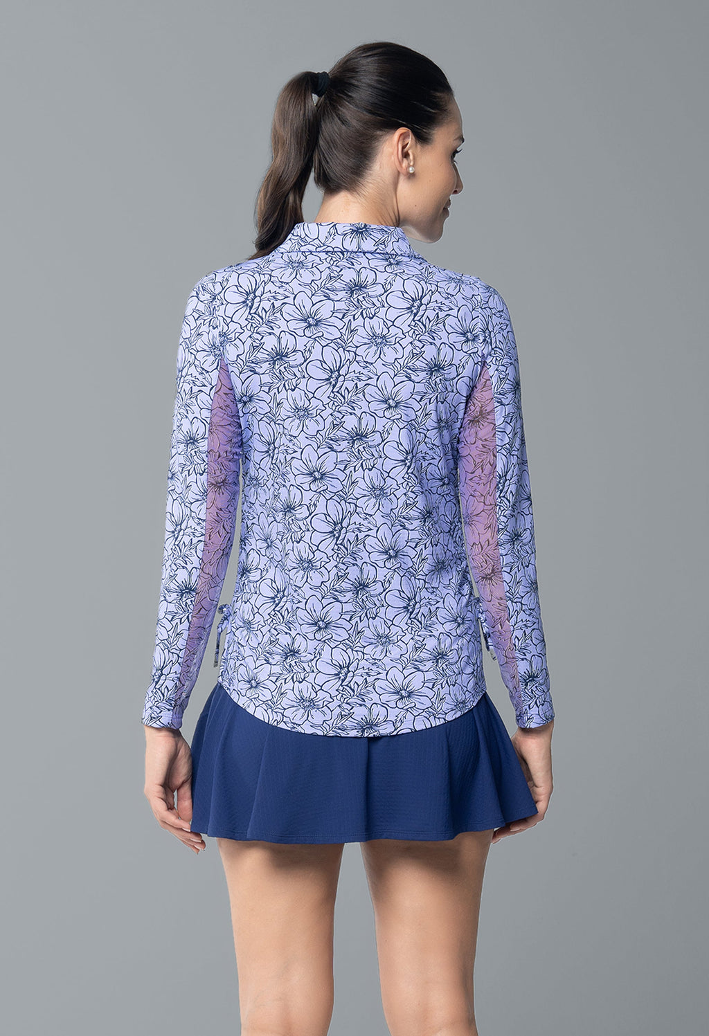 Diana Print Adjustable Length Long Sleeve Polo ¨C 48930