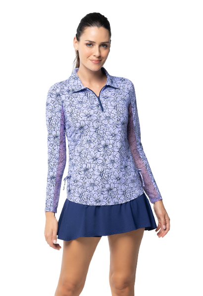 Diana Print Adjustable Length Long Sleeve Polo ¨C 48930