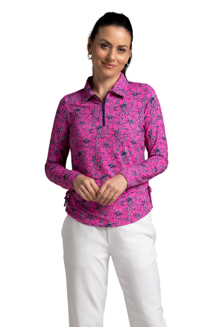 Diana Print Adjustable Length Long Sleeve Polo ¨C 48930